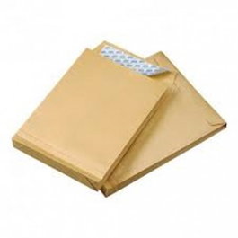 Sam 149015 Caja 250 Bolsas Kraft DIN C4 Fuelle 229x324mm con Tira Silicona